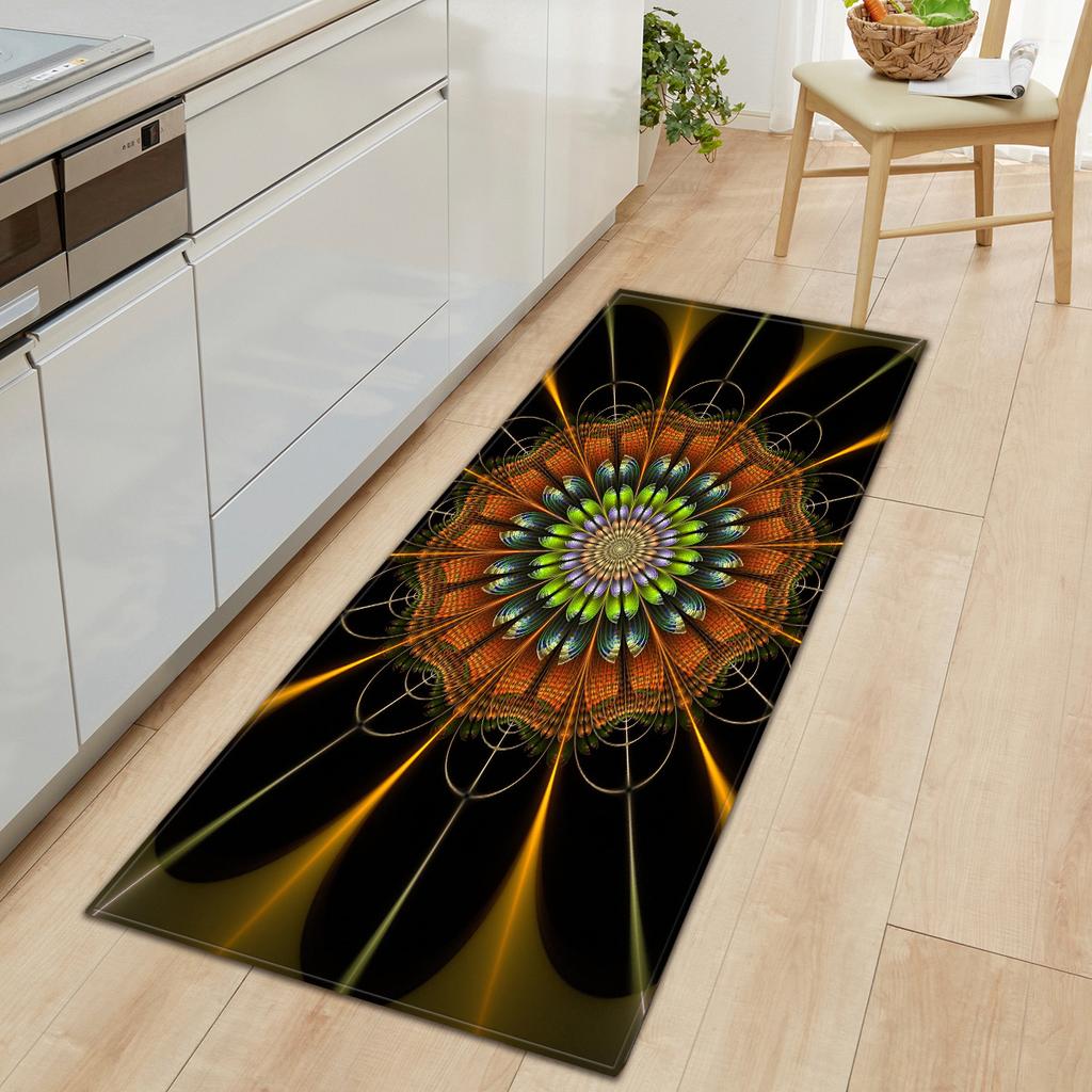 Cool Flower Pattern Sand Wardrobe Shoe Cabinet Long Floor Mat