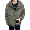 2025 New Jacket Jacket Men's Spring and Autumn New Hooded Jacket Men's Ruffian Handsome American Casual Tooling Top Tide