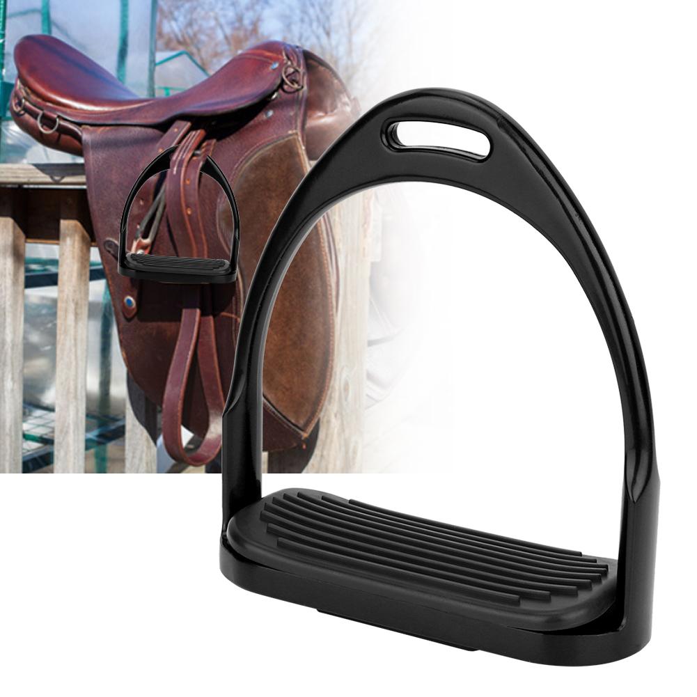 Colorful Horse Riding Stirrup Anti rust Lightweight Equestrian Aluminum Stirrup (black)