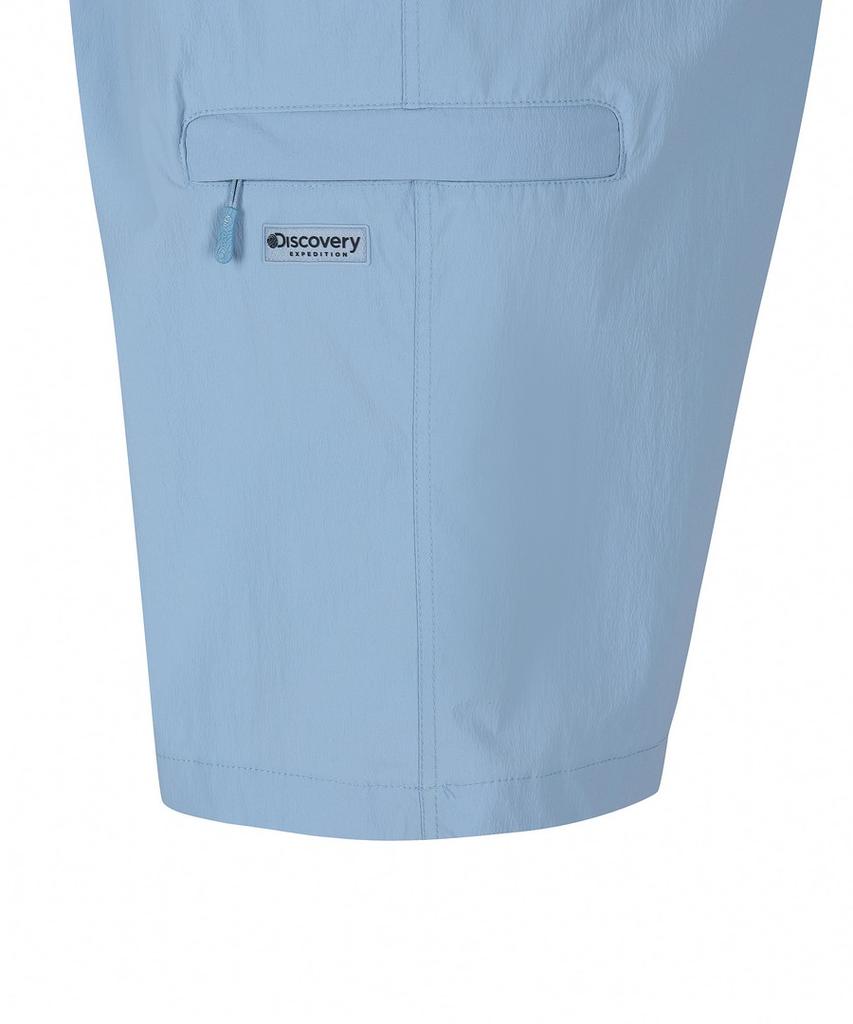 DISCOVERY EXPEDITION Uni Freshvent Lightweight Woven Training Cargo Knee-Length Shorts (Blue)