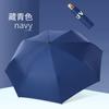 New three-fold simple and fashionable manual solid wood handle vinyl parasol sun umbrella unisex sun umbrella