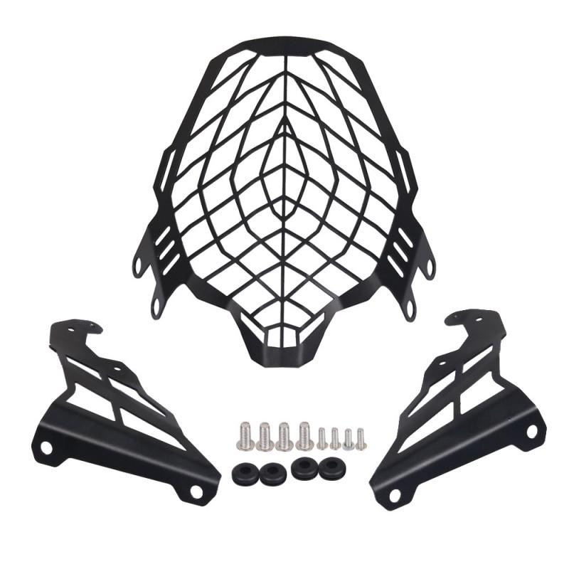 Black Headlight Guard Cover Suzuki V-Strom DL650 Motorcycle Front Lamp Protector