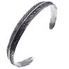 Feather Bangle 316L Stainless Steel Biker Punk Adjustable Unisex Bracelet