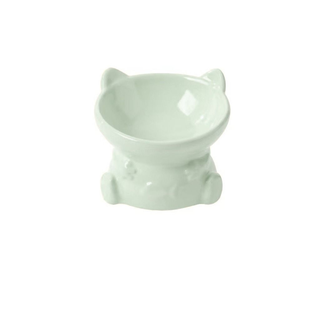Cute Pet High Foot Bowl Creative Cats Drinking Feeder Pet Supplies Cat Bowl  Neck Protection