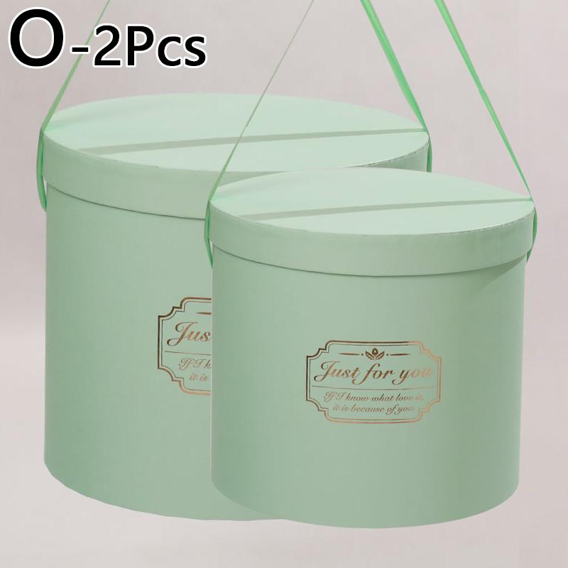 1PC Handheld Paper Boxes Flower Packaging Box Candy Box Round Flower Box Bouquets Tote Bag Gift Boxes Bouquet Flower Boxes