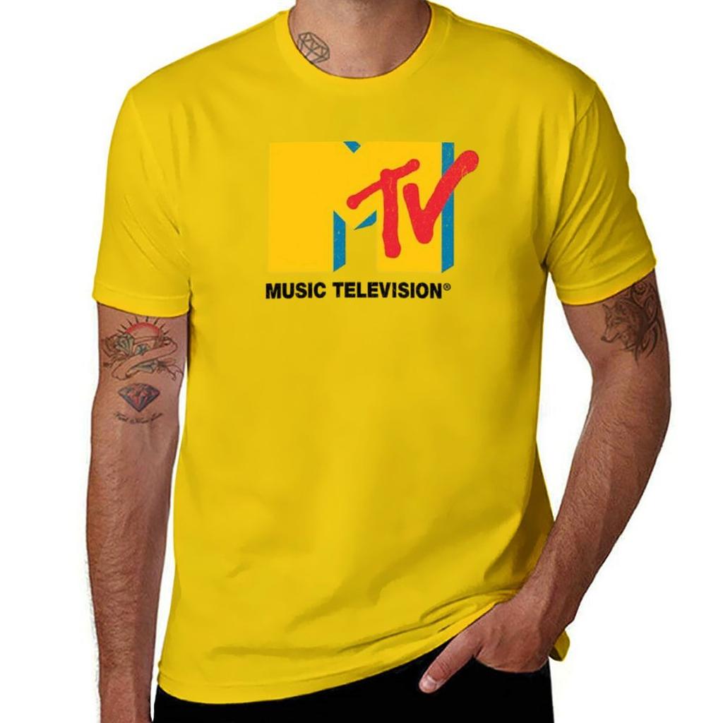 MTV T-Shirt Graphic Tee Shirt Funny Costumes Blouse Animal Prinfor Boys Slim Fit T Shirts for Men