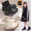 Classmate 2025 fried street girls small fragrant wind short boots children's princess shoes autumn and winter foreign style versatile velvet Mart