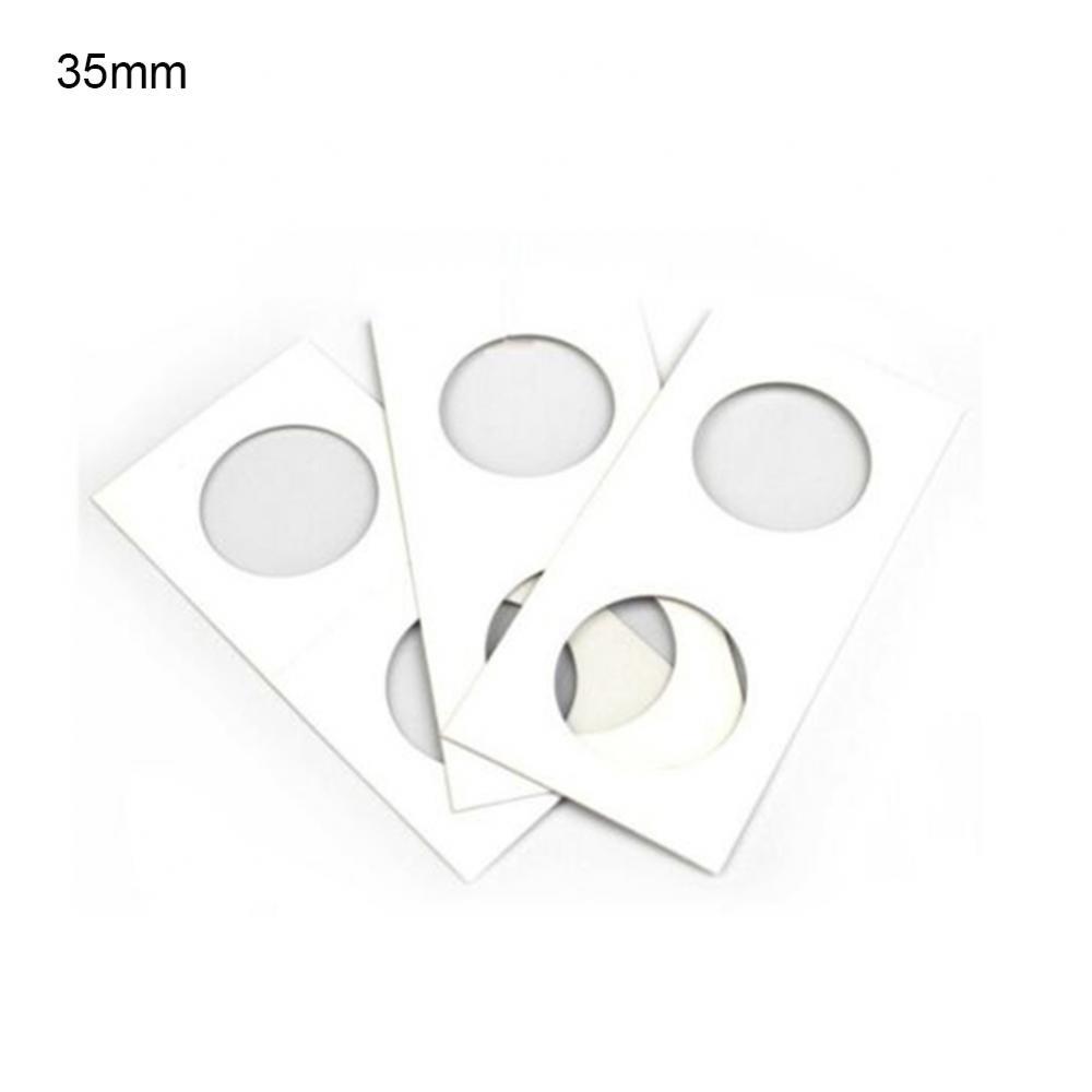 

100Pcs Cardboard Coin Holders Coin Album Collection Stamp Holders Cover Case for 20.5/23/25/27.5/31.5/35mm Coin
