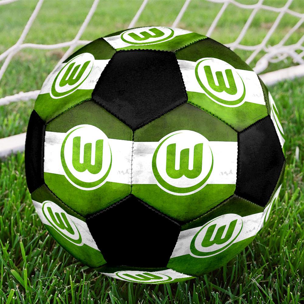 1pc Vfl Wolfsburg Soccer Ball Size 5 Indoor Soccer Ball Fashion Colorful Backyard Game - Great For Sports Fans Gift HE123