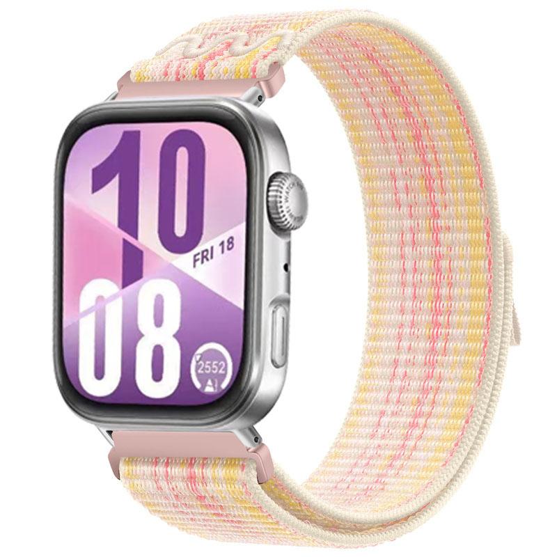 Needlework Nylon Loop Strap for Huawei Watch Fit 5/4 Pro Sports Bracelet Wristband for Huawei Watch Fit 5/4/3 Replaceable Belt