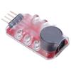 5 Pcs Lithium Battery Low Voltage Alarm Sound Light Warning Real Time Detection Battery Voltage Buzzer Alarm for 2S 3S