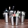 ZISIZ Thickened Stainless Steel European Style Bar Ice Bucket