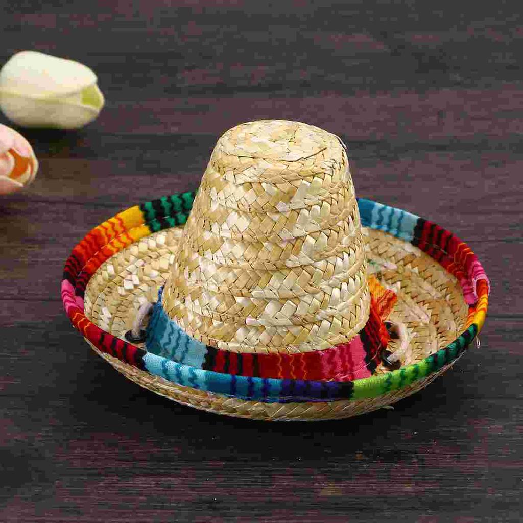 Sombrero Hat Chihuahua Cosplay Clothes Cowboy Wide Brim Dog Costume Mexican Party Supplies