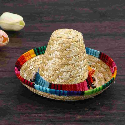 Sombrero Hatt Chihuahua Cosplay Kläder Cowboy Bred Brätte Hund Kostym Mexikansk Festtillbehör