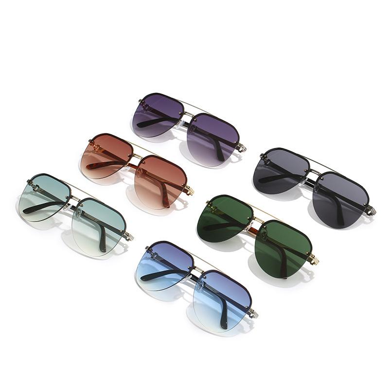 Double Beam Metal Sunglasses Beach Sunglasses Vintage Aviator Sunglasses