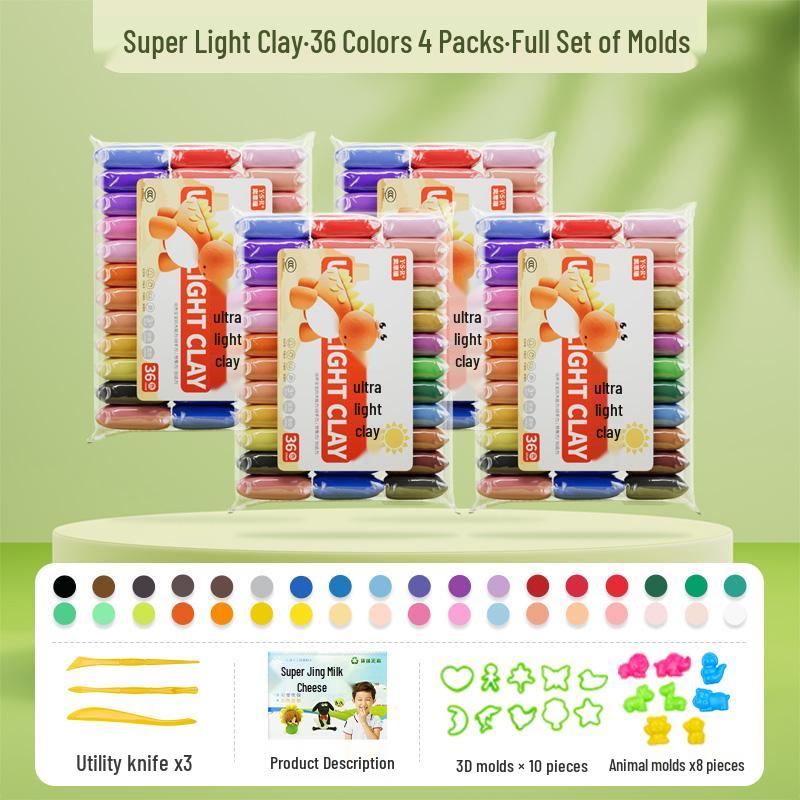 Children's Kindergarten Playdough Set - Large Pack of DIY Clay and Glue for Elementary Students