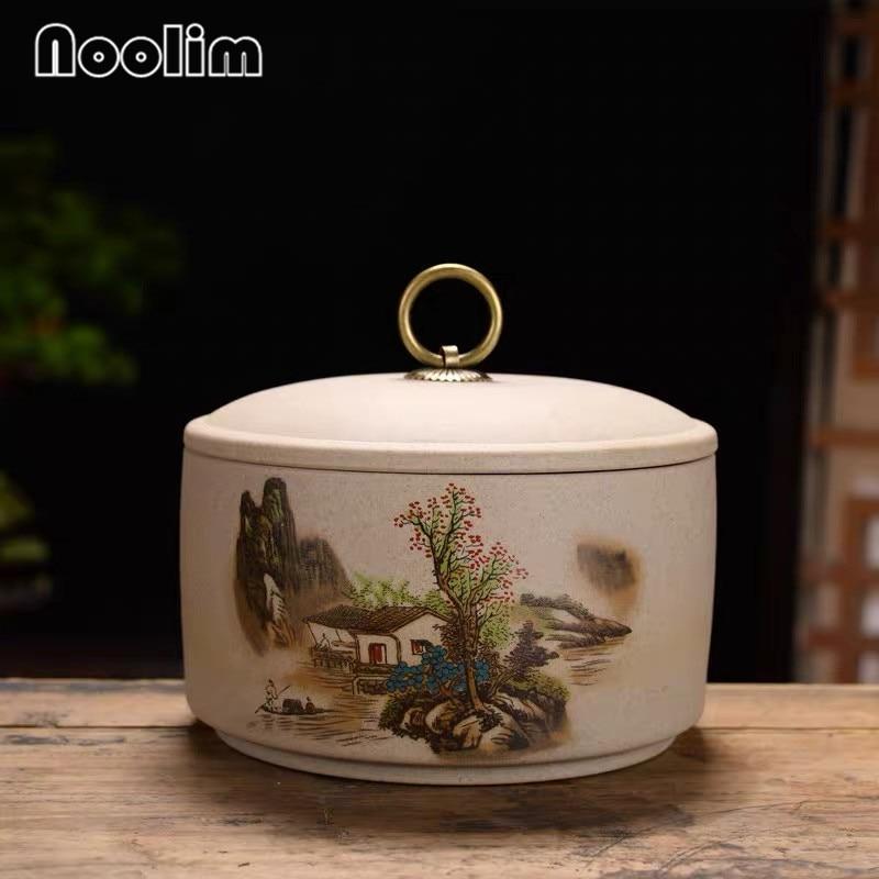 

Керамическая емкость для чая, большая кухонная герметичная емкость для хранения еды, портативная дорожная упаковочная коробка, канистра, банка для специй D