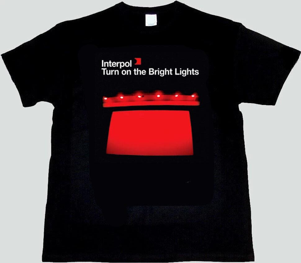 Interpol Turn On The Bright Lights Black Tee, rock band shirt AC2633 Unisex T-Shirt L
