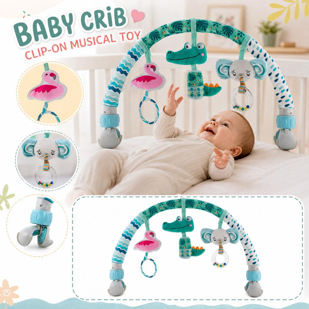 Baby Mobile with Clip- Attachment for Stroller and Car Travel