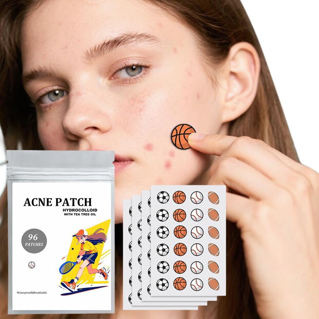 Akne-Patch Großpackung Pickel-Patches, Niedliche Pickelabdeckungen, Hydrokolloid-Akne-Patches mit Hyaluronsäure 96 Stück