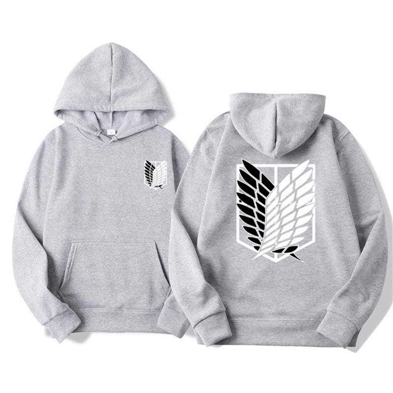 2024 Attack on Titan Wings of Freedom Hoodie - Mikasa & Eren Design, Trendy Spring & Autumn Wear