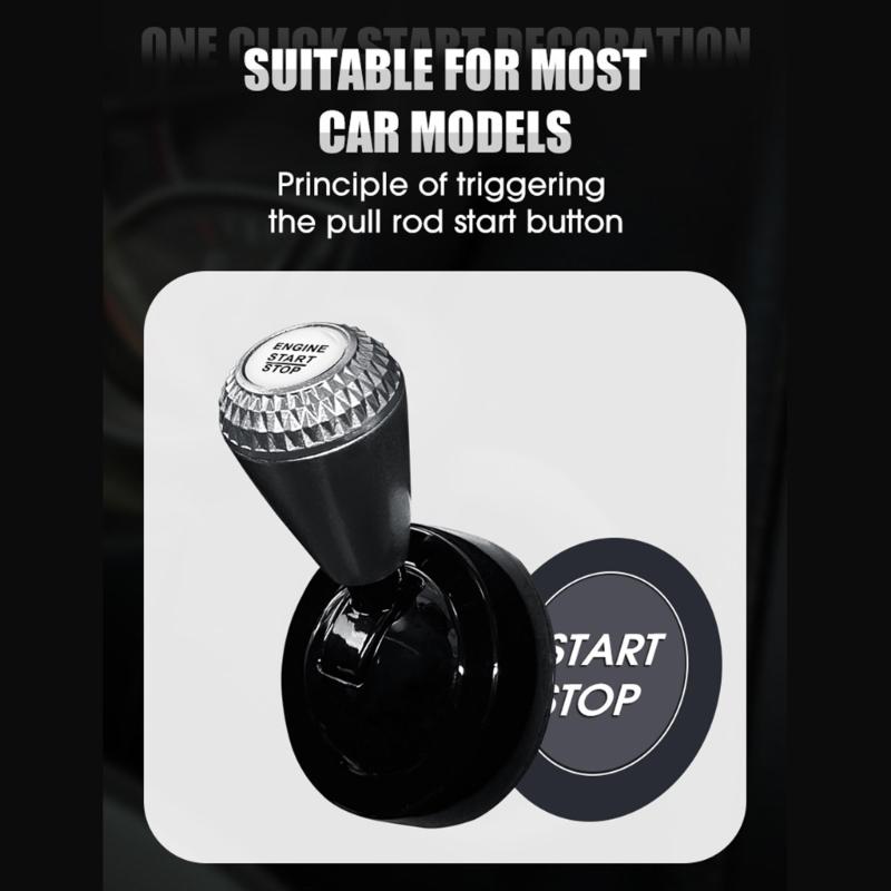 Universal Chrome Plated Car Start Button Lever With 4 Color Option Suitable For Interior Upgraded And DIY Installation