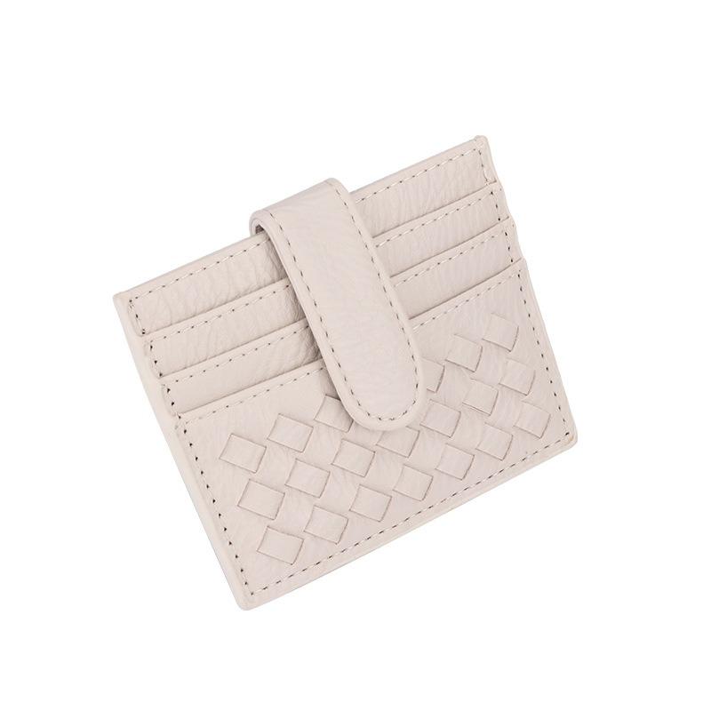 Kleine und exquisite Multi-Kartentasche, handgewebte, modische, einfache, ultradünne Geldbörse für Damen