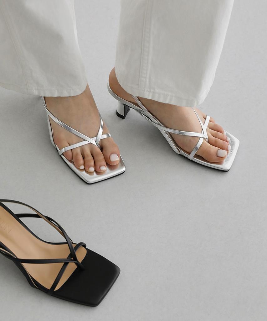Sappun Cizenny Square Flip-Flop Heels (6Cm)