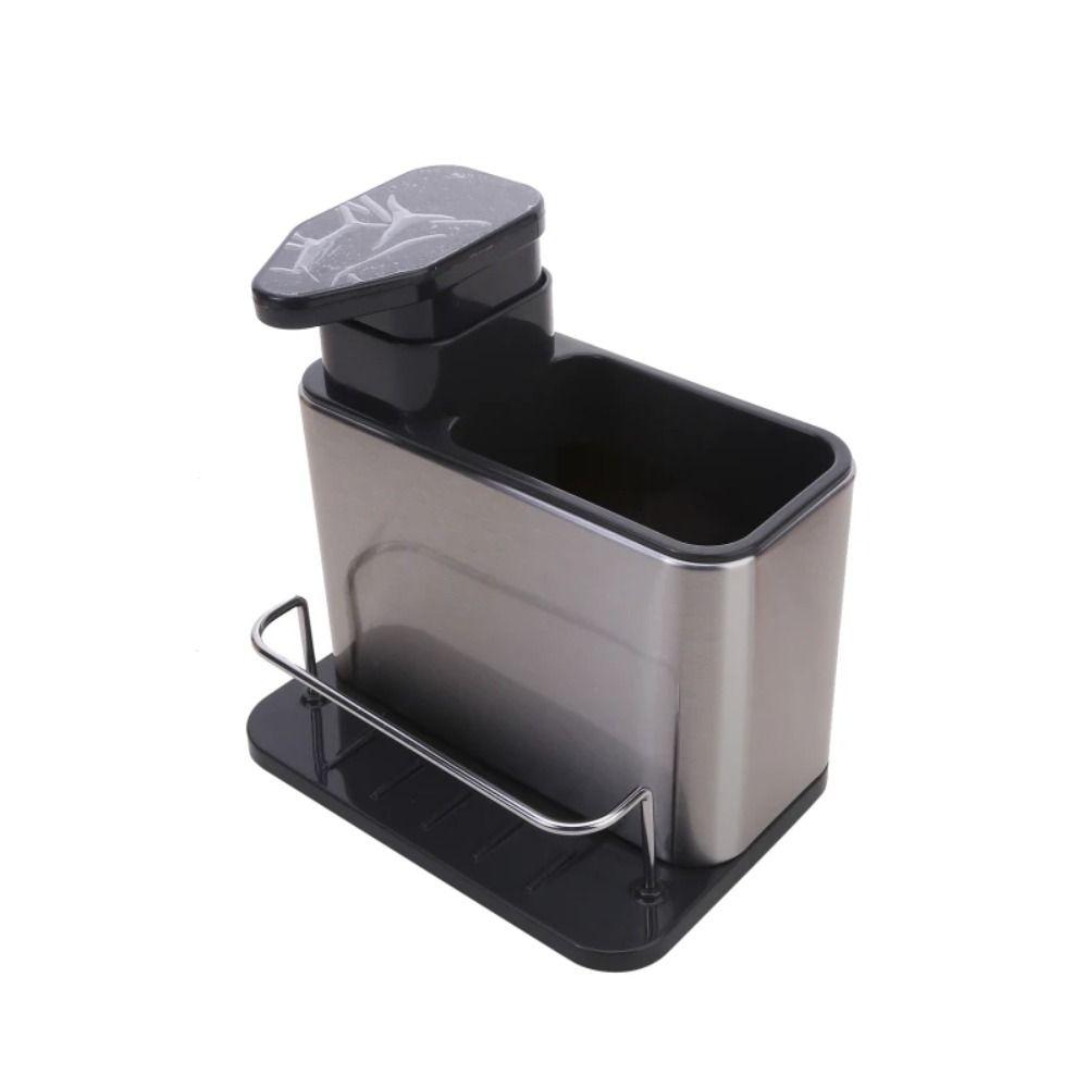 Stainless Steel Soap Dispenser 3-in-1 Faucet Storage Rack Practical Sink Organizer Tray  Home