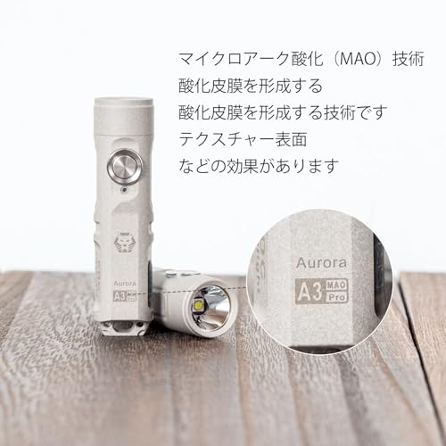 RovyVon A3 Pro G4 650mm High Lumen Ultra Bright Marble Surface EDC Flashlight, 700 High Lumen Ultra Bright EDC Mini, Small Size, Waterproof, USB-C Cha