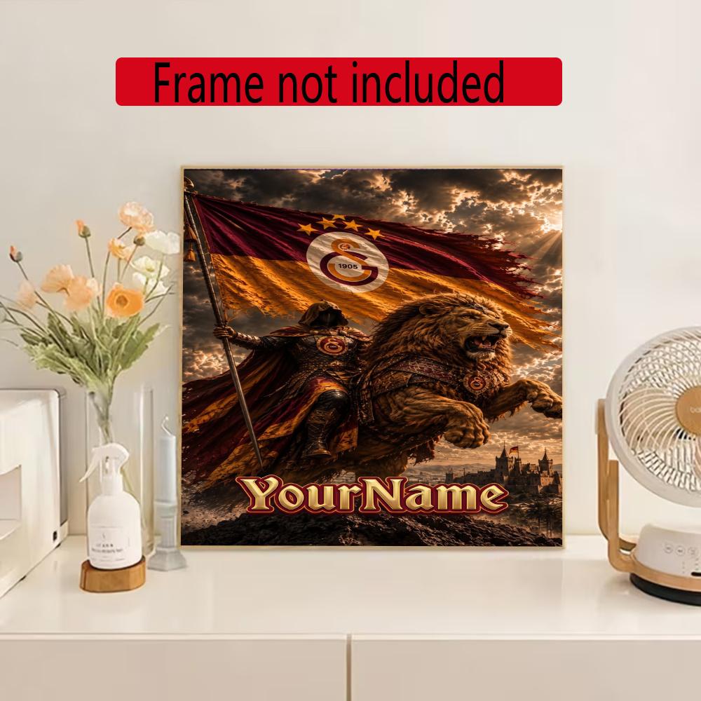 Galatasaray Personalized Name Round Diamond Painting Kit Diamond Embroidery Painting Rhinestones Mosaic Frameless Handwork Decoration Arts
