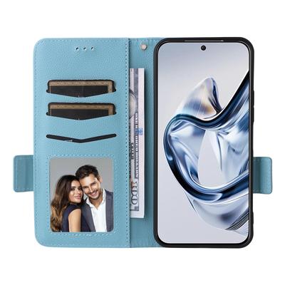 For ZTE Nubia Air Case Litchi Texture Wallet Leather Phone Cover with Wrist Strap