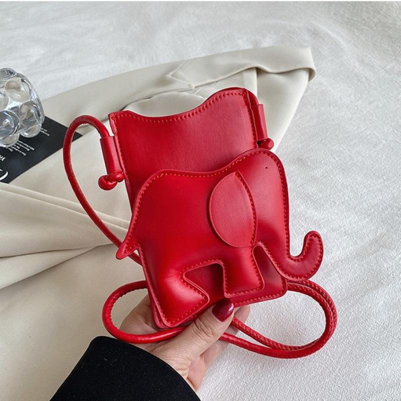 1 Stück Luxus Münzbörse Leder Mini Elefant Umhängetasche Personalisierte Handytasche Niedliche Kleine Umhängetasche Für Damen