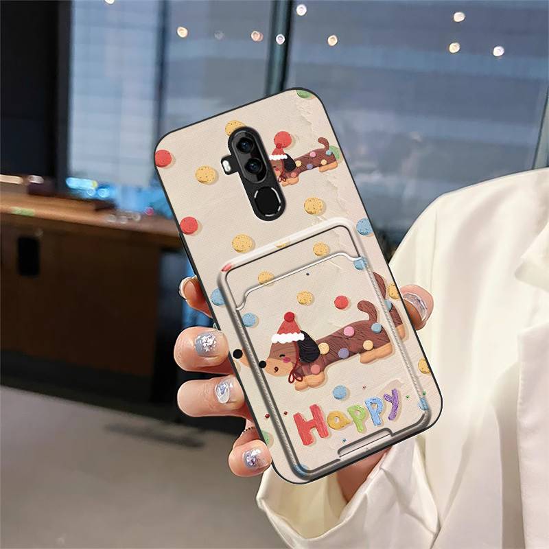 Cute Silicone Phone Case For Oukitel C12 Pro/C12 Fashion Design TPU Soft Case Card Sleeve Shockproof Cartoon Protective