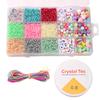 15box/bag Glass Seed Beads Acrylic Beads Elastic Line Thread Cord For DIY Accessories Jewelry Making