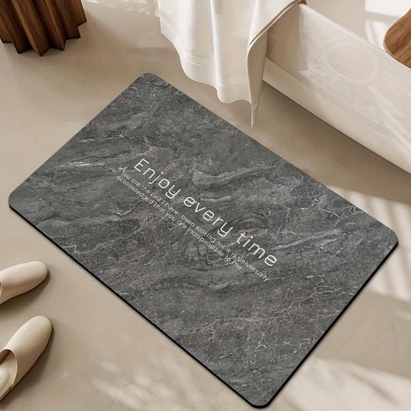 Marble Texture Diatom Mud Floor Mats Stain-resistant Bathroom Water-absorbent Quick-drying Mat Floor Mat Non-slip Entry Carpet