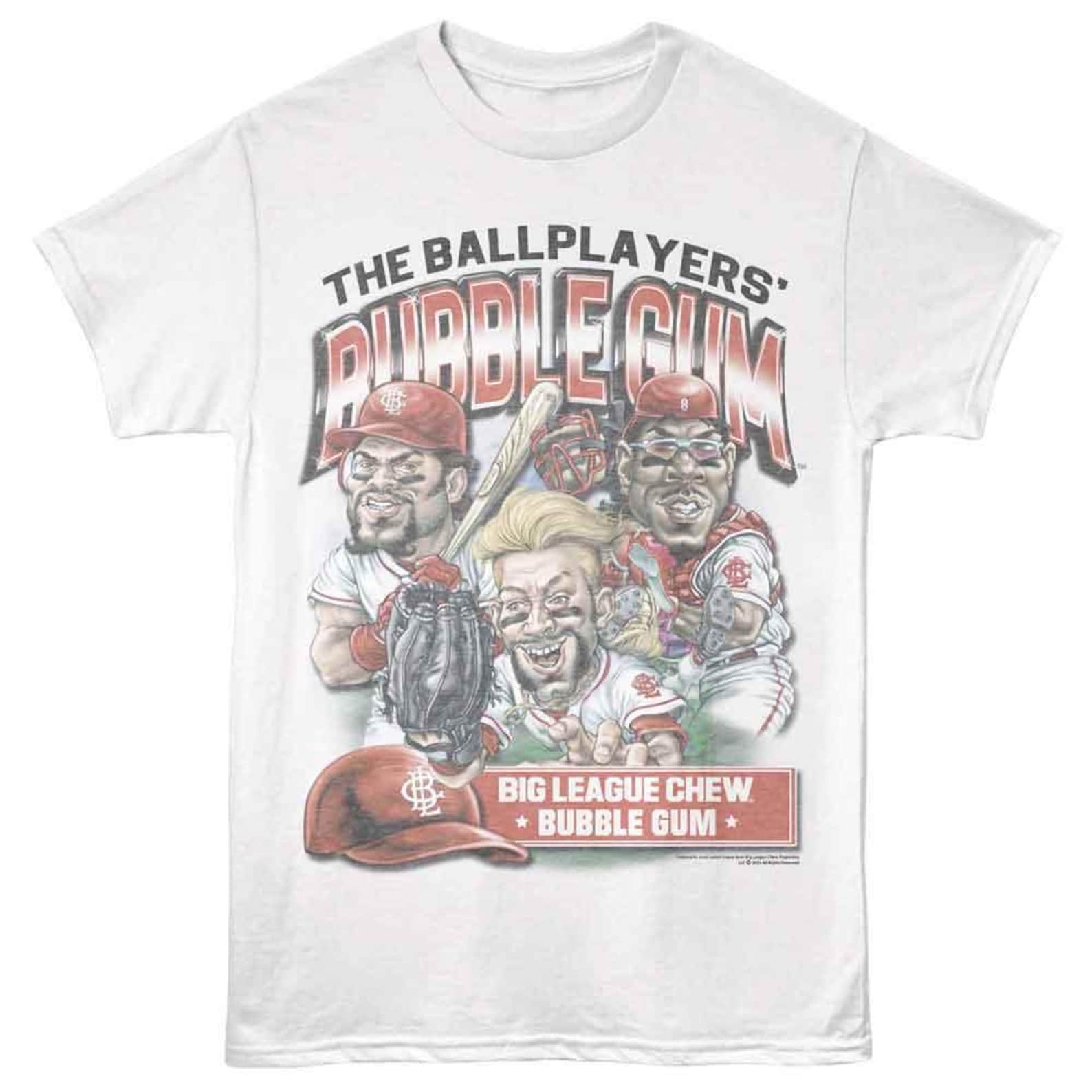 Big League Chew Ballplayers Gum Team White T-Shirt M