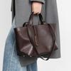 New Genuine Leather Women's Bag, Underarm Single Shoulder Cowhide Tote Bag, Niche Crossbody, Retro Soft Leather Large Capacity Bag