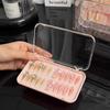 Plastic Clear Jewelry Box Press-On Nail Storage Case Rectangle Storage Box For False Nails Display And Salon Essentials With Lid