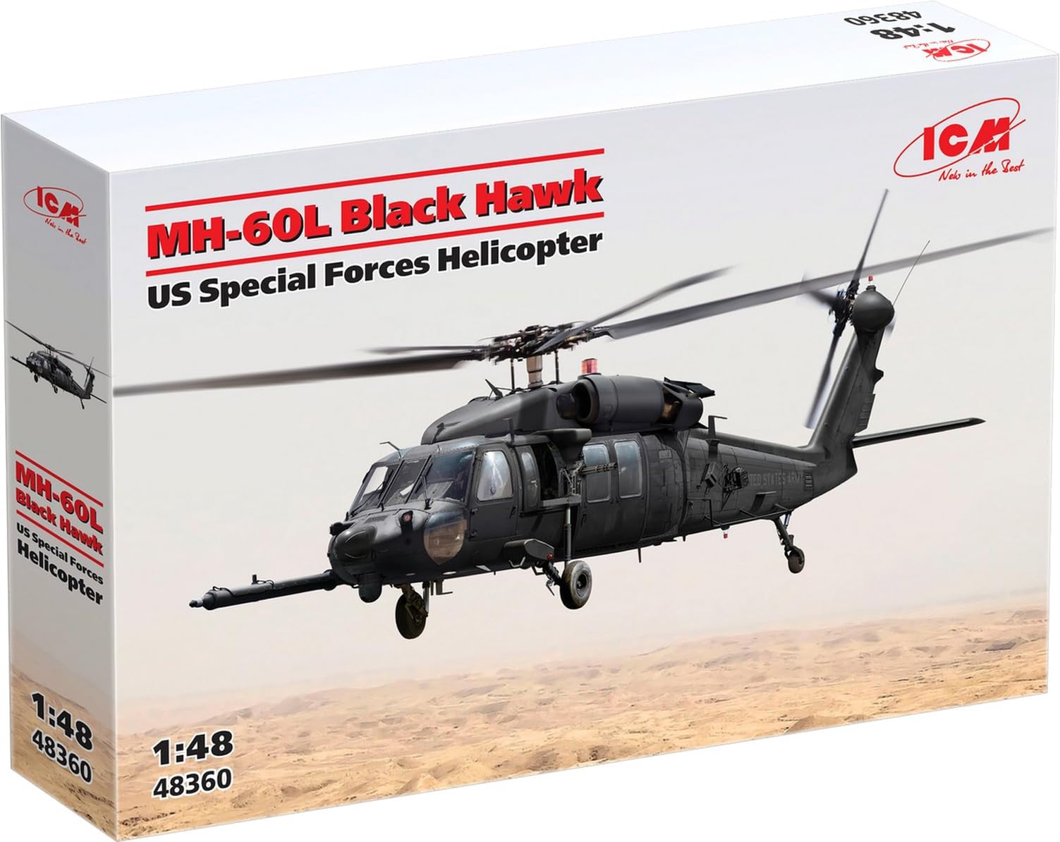 

ICM 1/48 Scale U.S. Special Operations Helicopter MH-60L Black Hawk Plastic Model Kit 48360 (Helicopter)