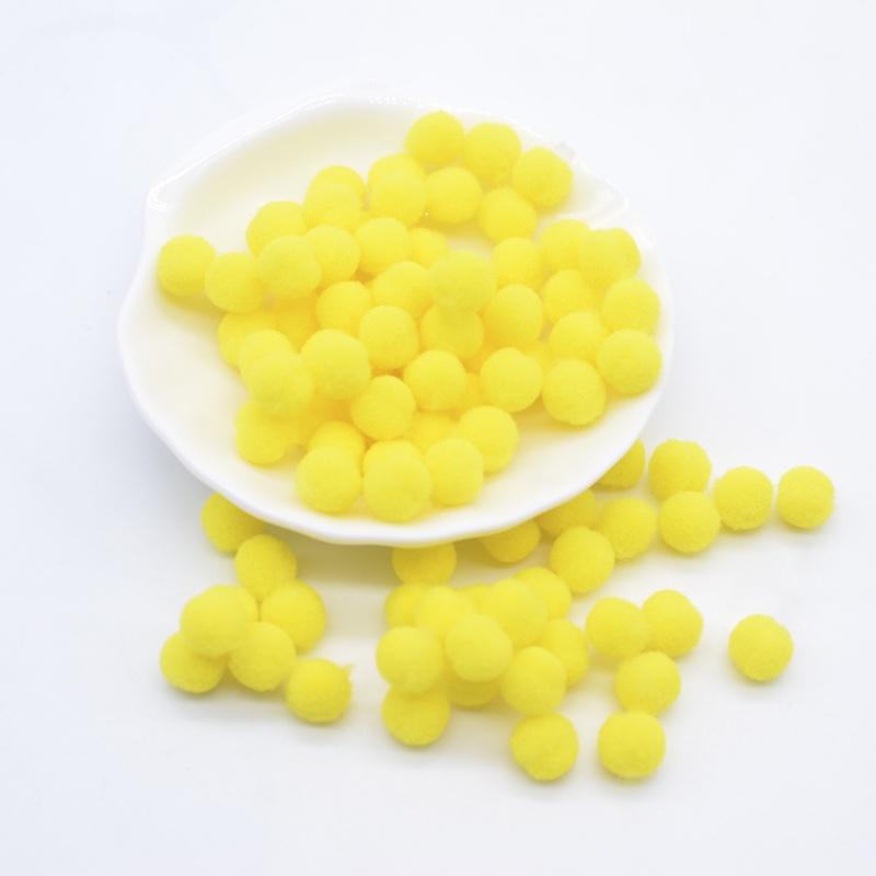 200Pcs 8mm Colorful Elastic Ball DIY Sewing On Patches Home Decoration Appliques Crafts Accessories