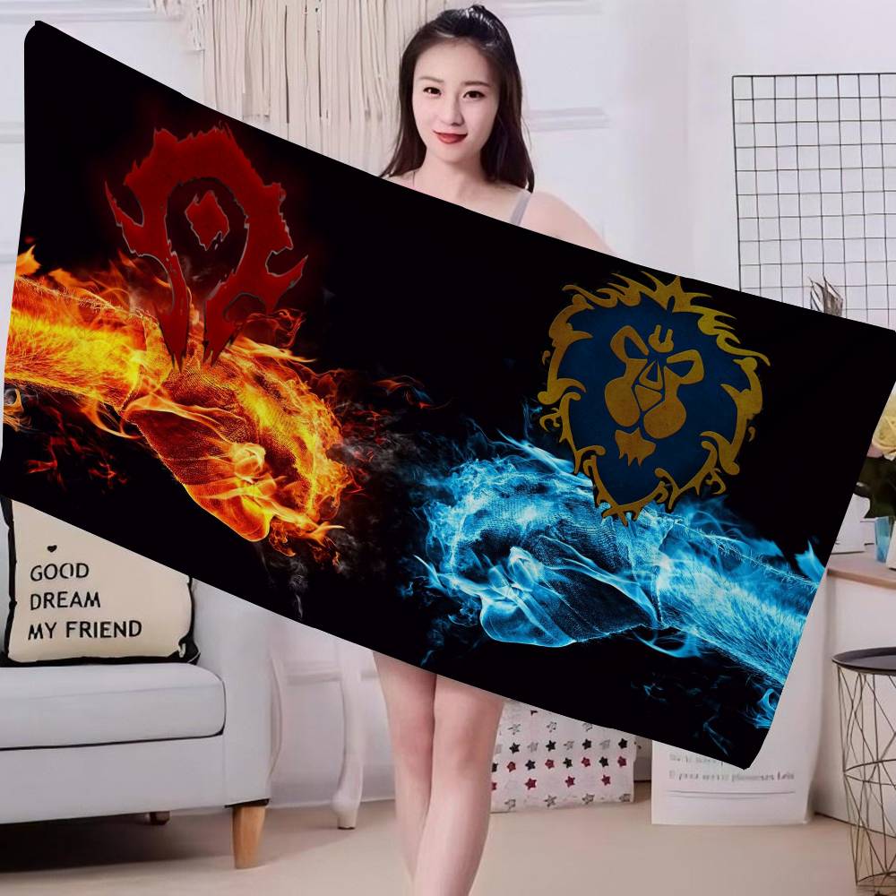 W-World of W-Warcraft Big Microfiber Beach Towels Quick Dry Towel Sand Beach Towels Pool Towel for Travel Swim Pool Yoga