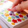 10 Sheets Colorful Self-adhesive Diary Graffiti Stickers Student Notebook Decoration Heart Star Dot Sticker for Scrapbook Album