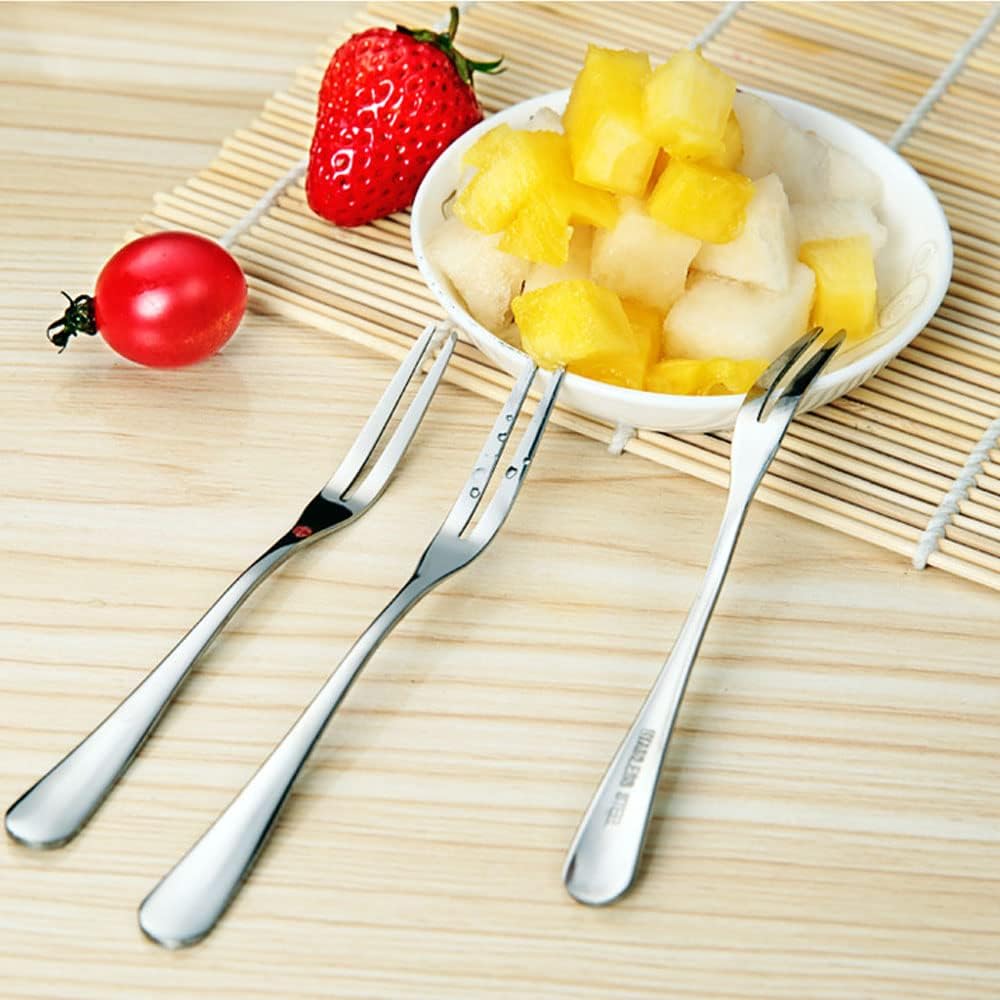 Mini Dessert Forks Stainless Steel Appetizer Forks For Fruit Cocktail Salad Cake Tasting For Party Home Restaurant (10)