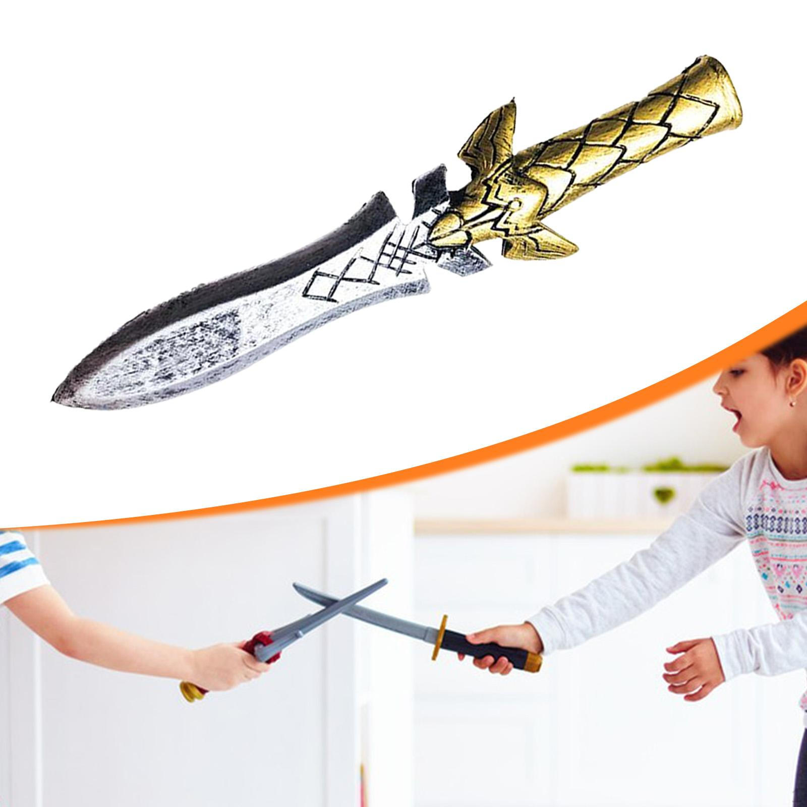 

Fake Knives Knife Toy Dress up,Medieval Knight Toy,Realistic,Prop,Martial Arts Short for Style A