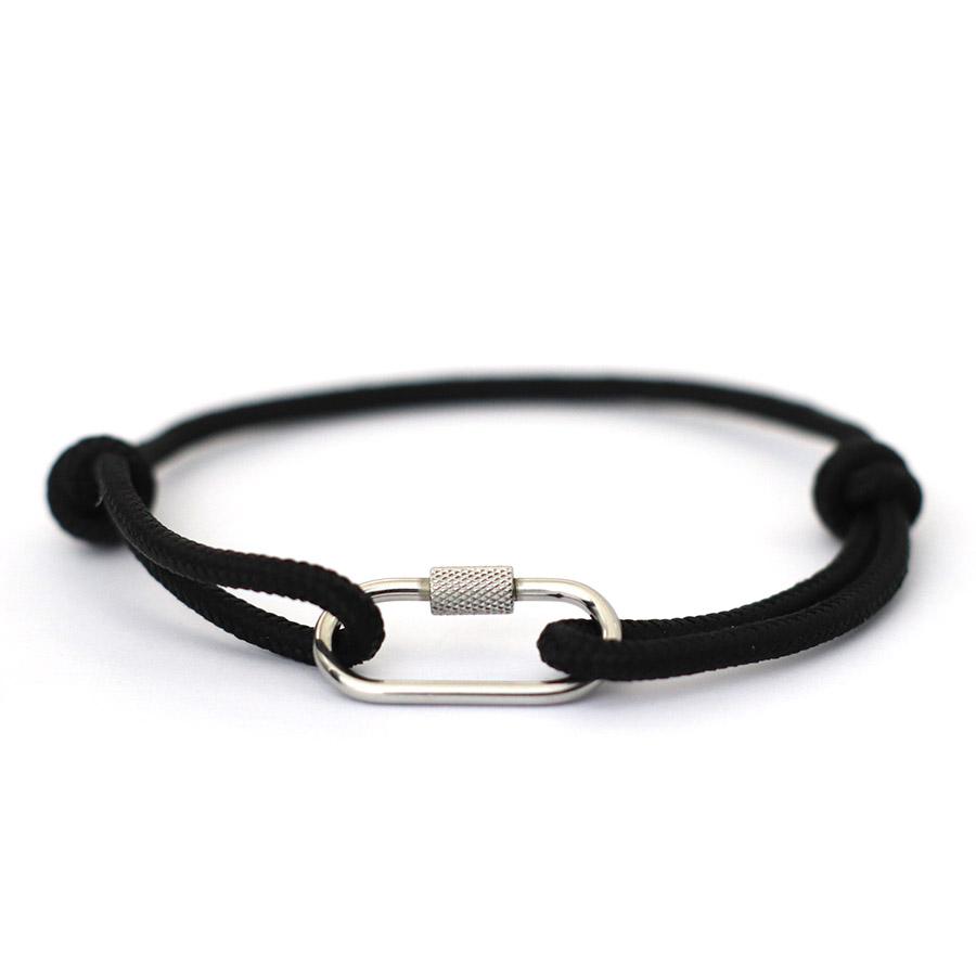 

3 мм парашютный шнур браслет мужчины женщины нержавеющая сталь кольцо застежка регулируемый открытый ручной плетеный веревка ювелирные изделия студенты