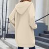 Lässige Hoodie-Jacke Damen Mode Raglanärmel Langarm Doppelreißverschluss