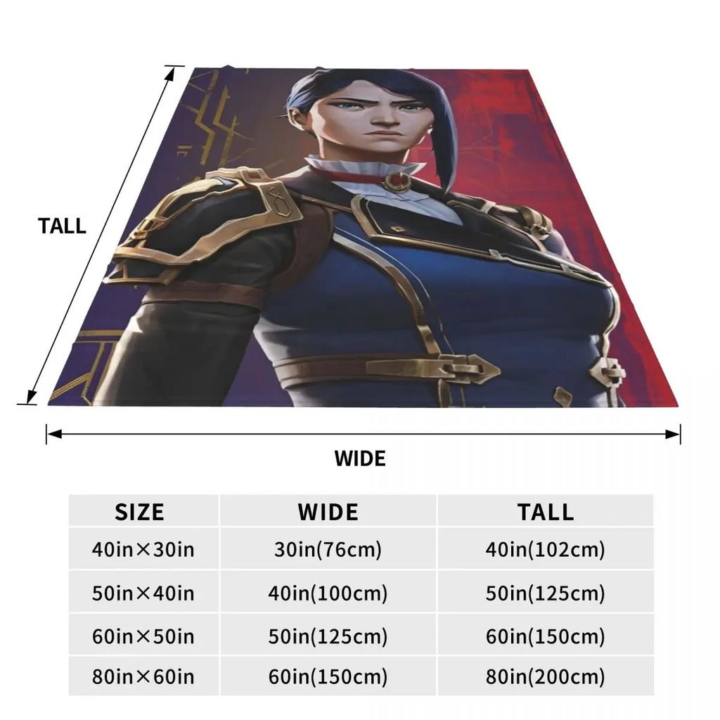 Arcane Caitlyn Game Flannel Blankets Warm Soft Throw Blanket for Living Room Picnic Fashion Bedspread Sofa Bed Cover