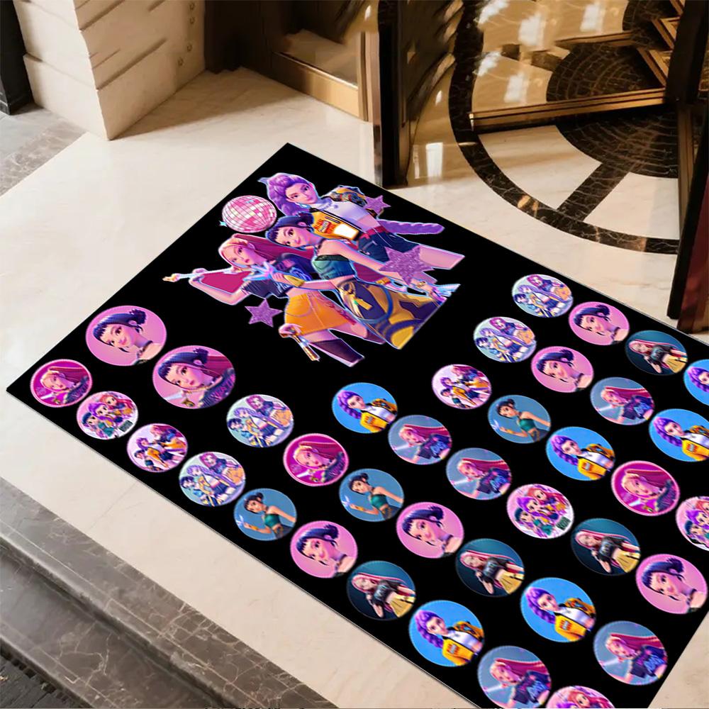 Dance Party Celebration Floor Rug Office Rug Perfect for Foyer Entryway Dining Room Outdoor Antislip Carpet Anime Office Decor Birthday/Christmas Gift