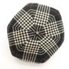 Borsalino Made In Italy Wool Houndstooth Casquette Black Series Women Used